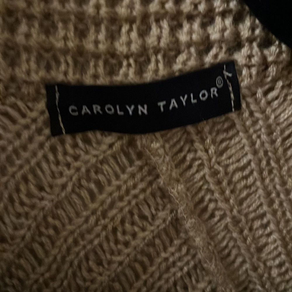 Camel Brown Fringed Poncho - Picture 4 of 4